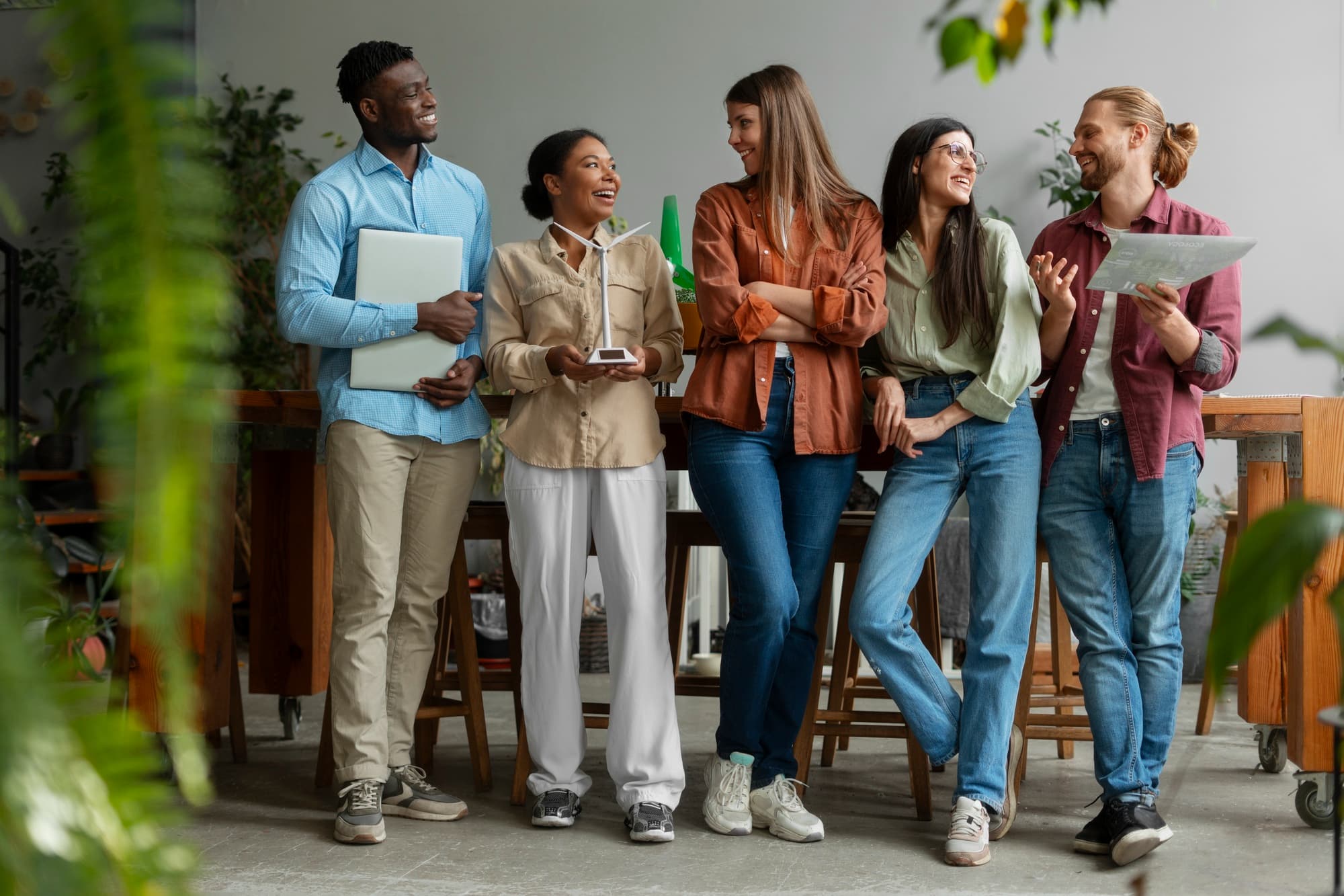 Students learning in a classroom